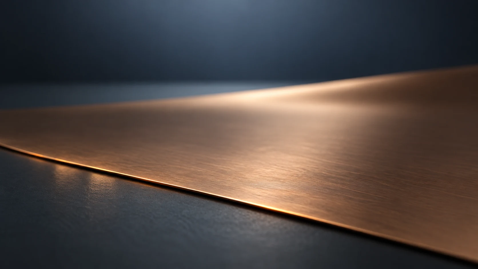 Conceptual image of a single mirror-smooth metal foil with nothing yet coated onto it