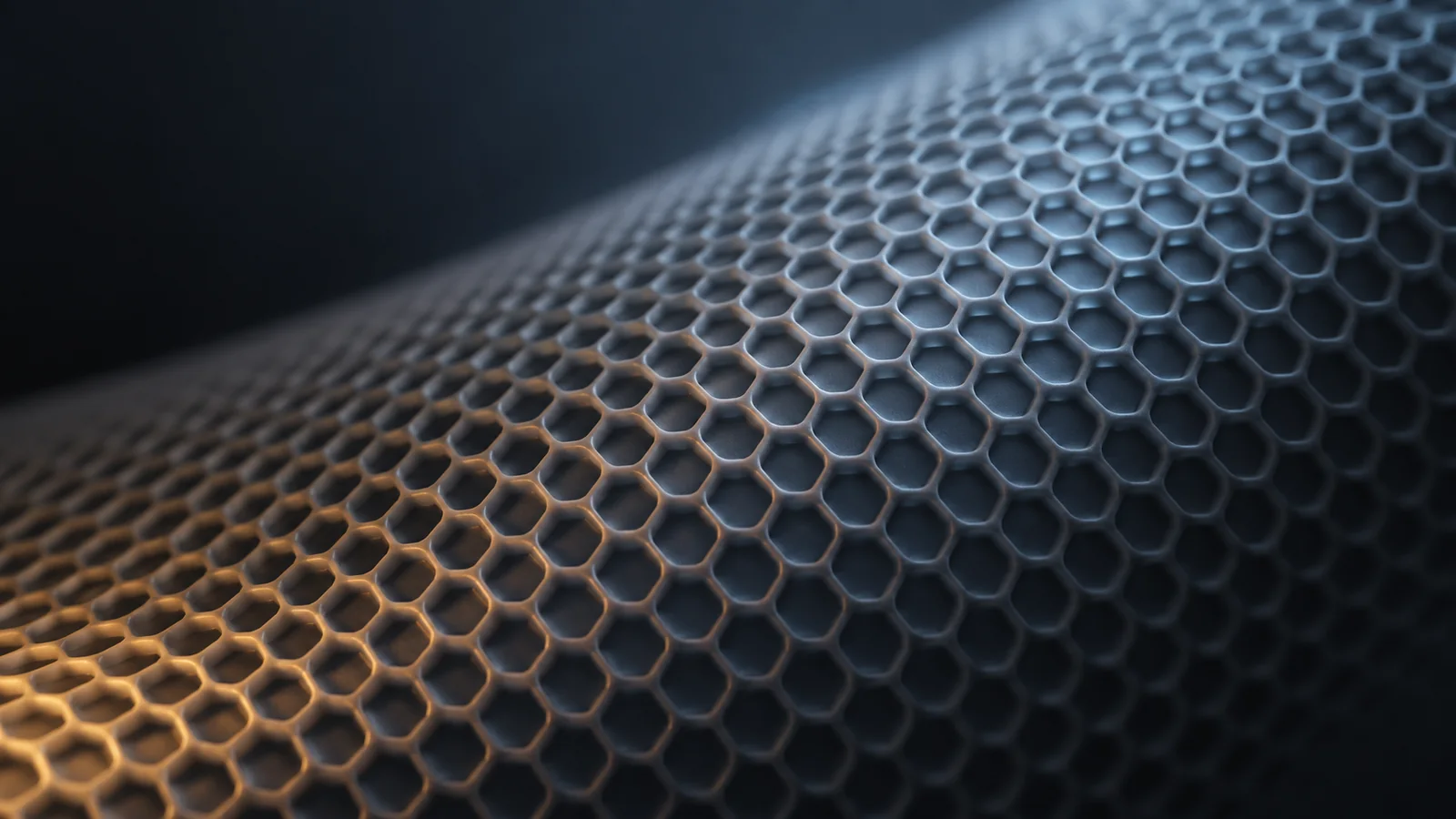 [An abstract concept image with a slightly watermark of light from one side, featuring a fine lattice surface with no seam]
