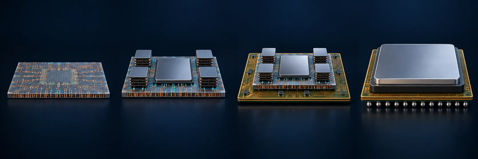 Conceptual illustration of How CoWoS is assembled
