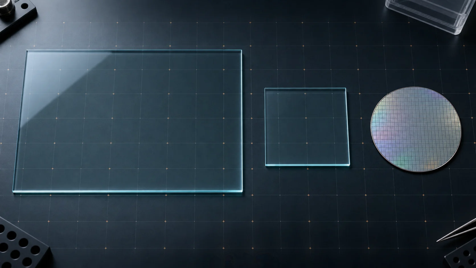 Conceptual illustration of Area comparison of substrate sizes