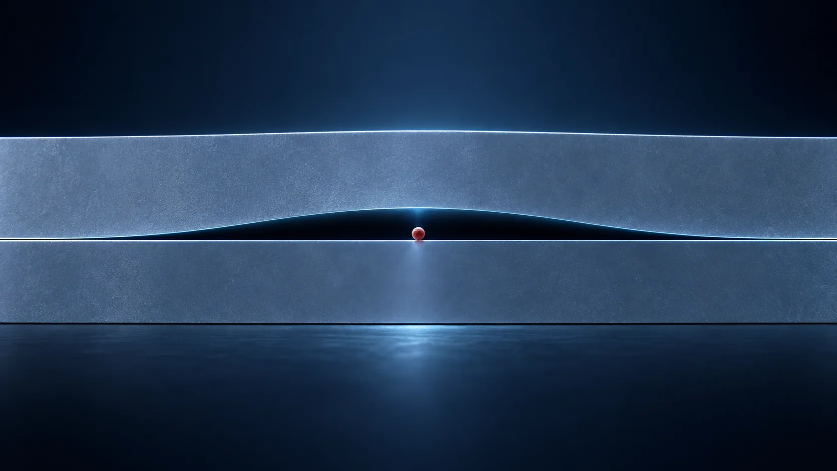 Conceptual image of a single tiny particle trapped at the bonding surface lifting the surrounding area and leaving it unbonded over a wide region