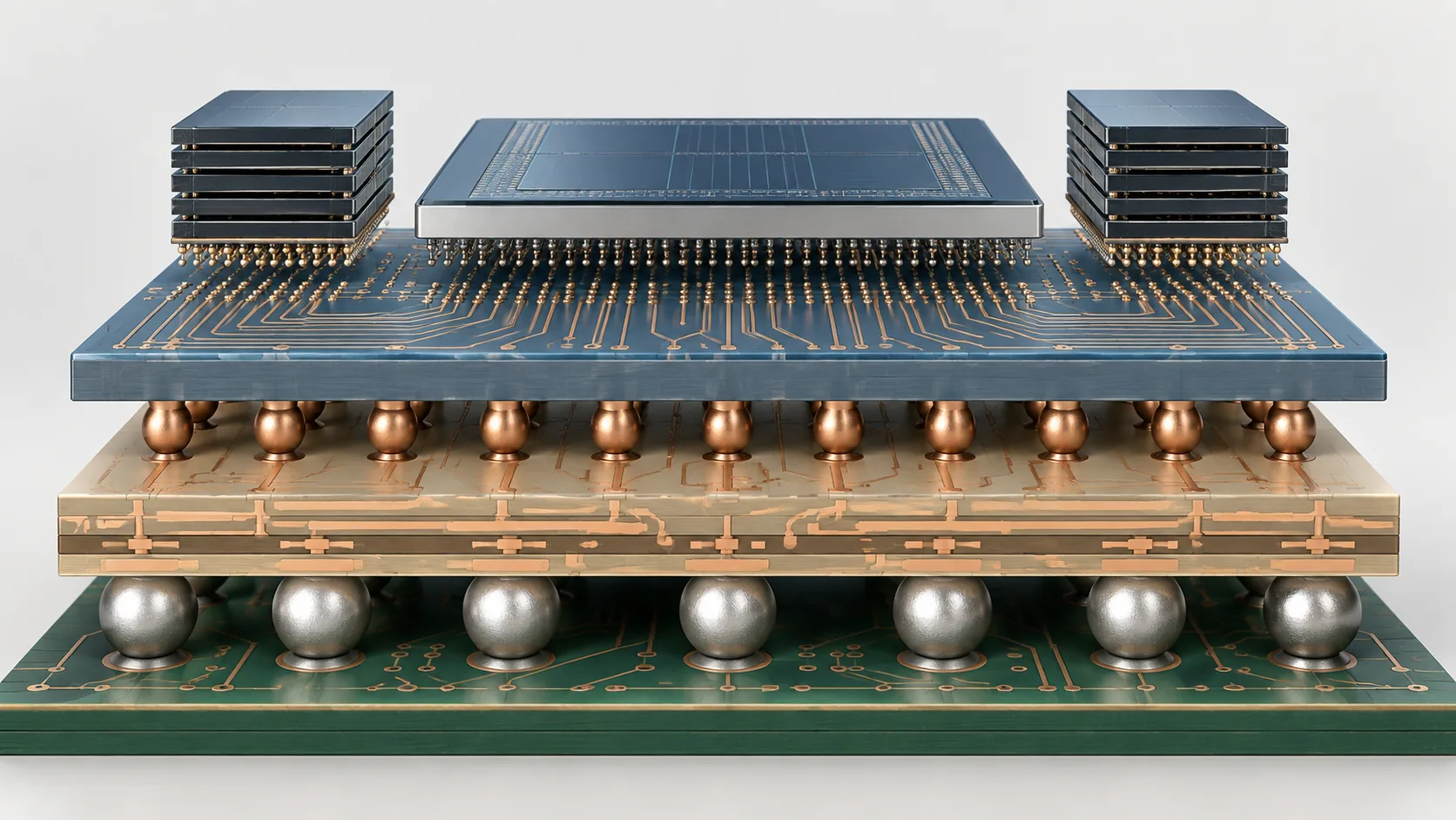 Conceptual illustration of Where the interposer sits