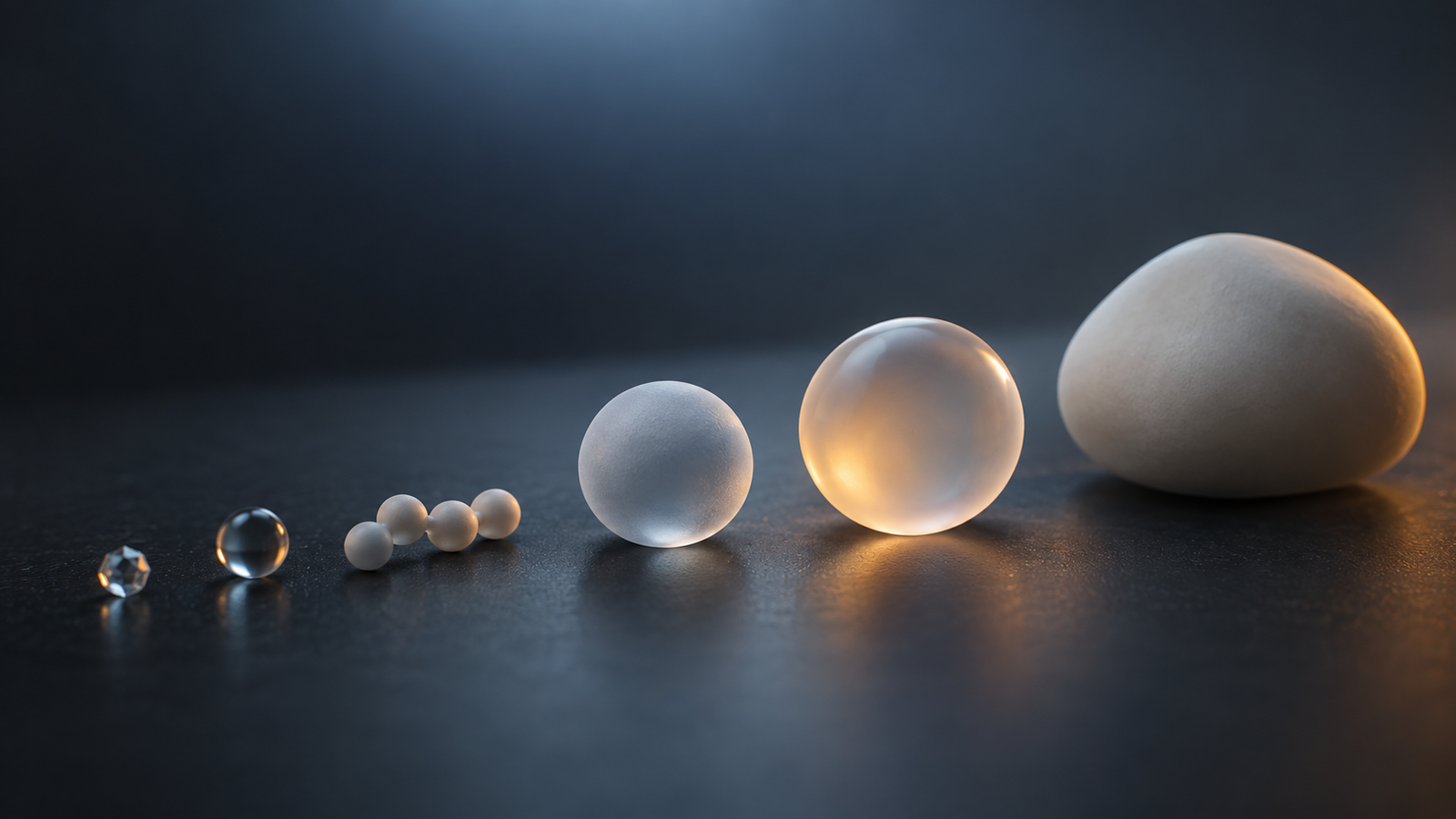 Hero Image: Images with different size objects in a single column.