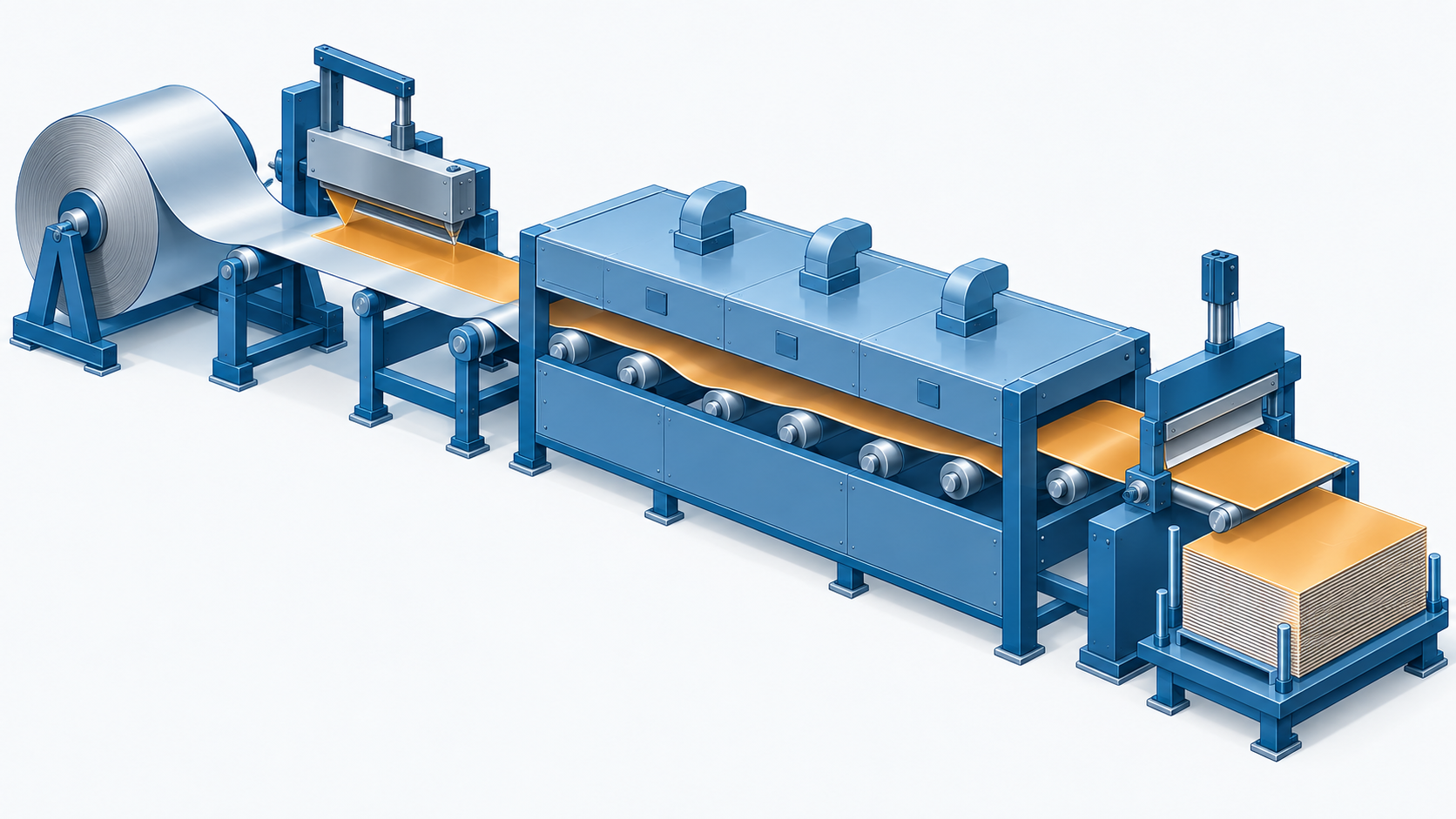 Conceptual diagram: Ceramic thin film is continuously applied as a roll and stacked into large cells.