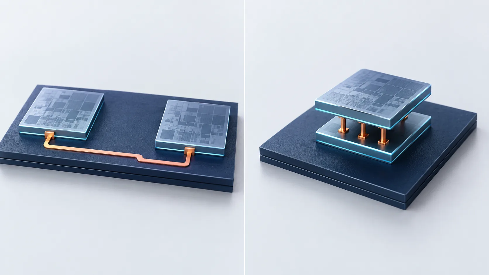 Conceptual illustration of Distance when laid out side by side versus stacked