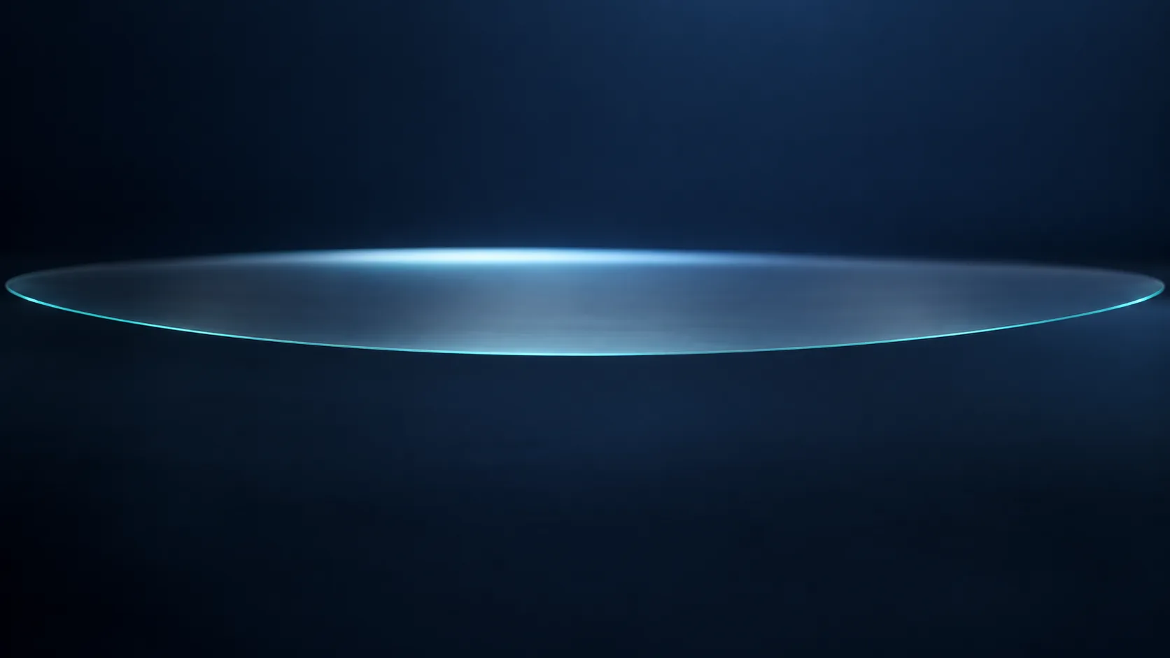 Conceptual image of an extremely thin silicon wafer transmitting light and flexing slightly
