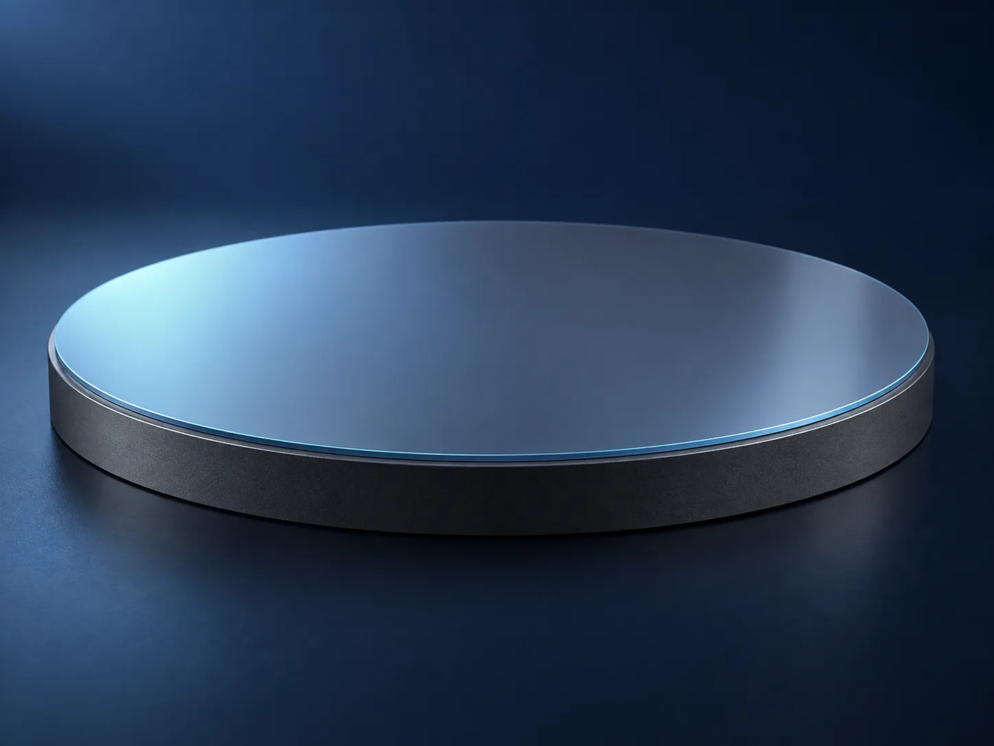 Conceptual image of an ultra-thin silicon wafer held on a support plate while being transported
