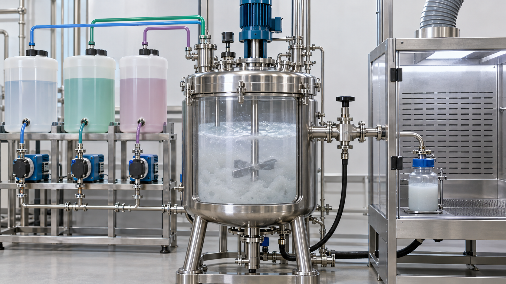 Hydroxide slurry is sampled from a co-precipitation reactor