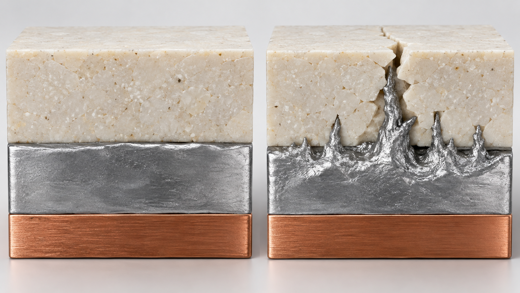 Left: smooth deposition