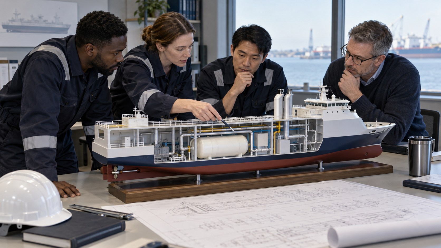 Conceptual image of International Maritime Organization's hydrogen-energy-related work