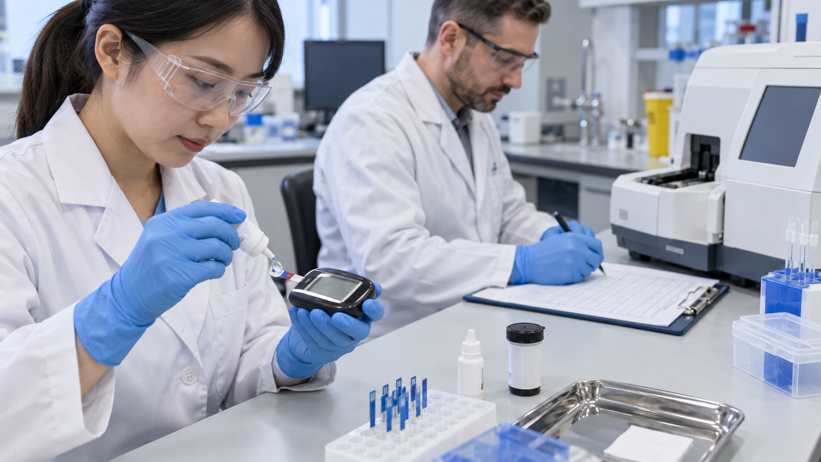 Conceptual image of the institution's biosensor-related work