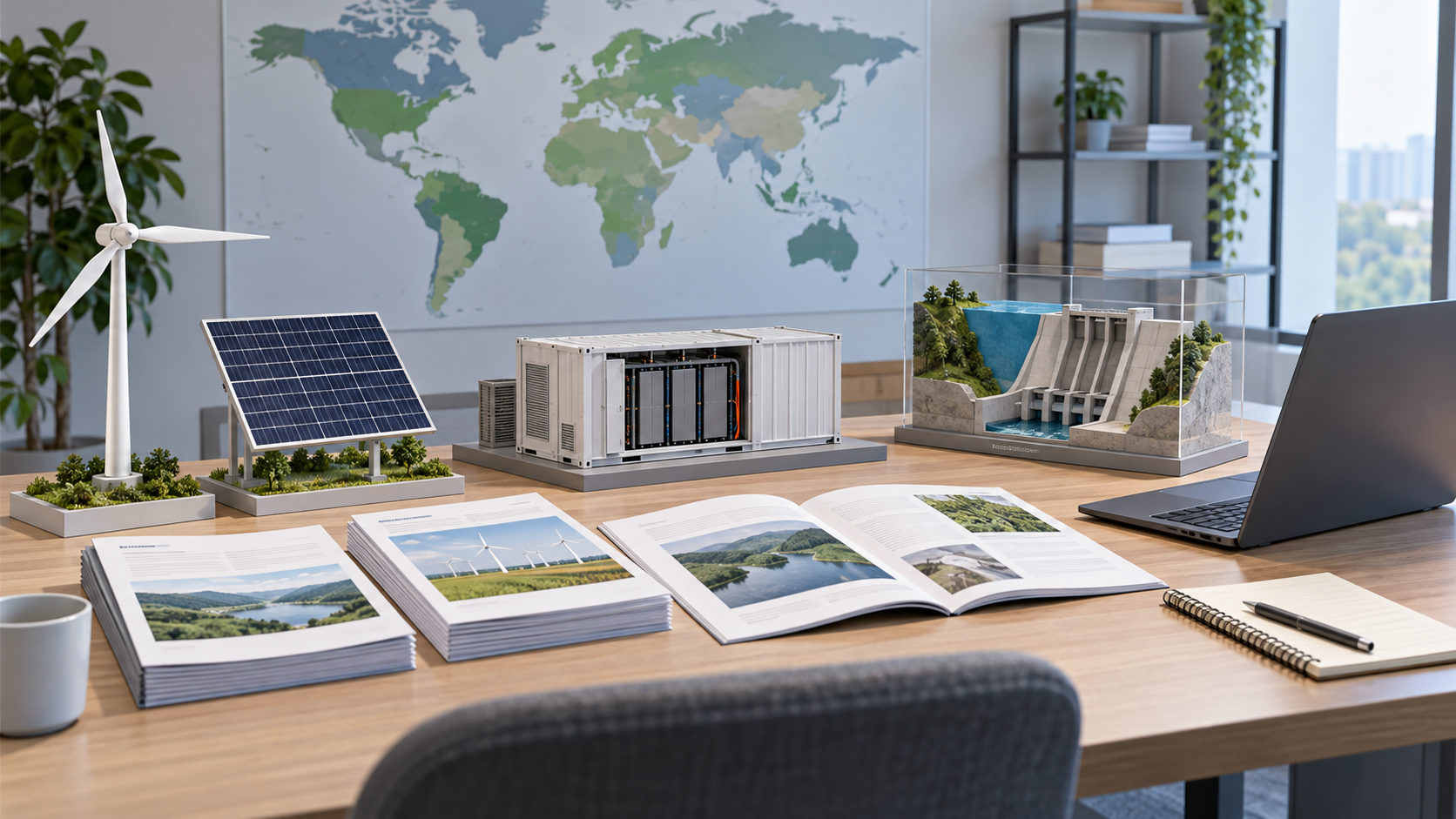 The scene illustrates energy and storage analysis