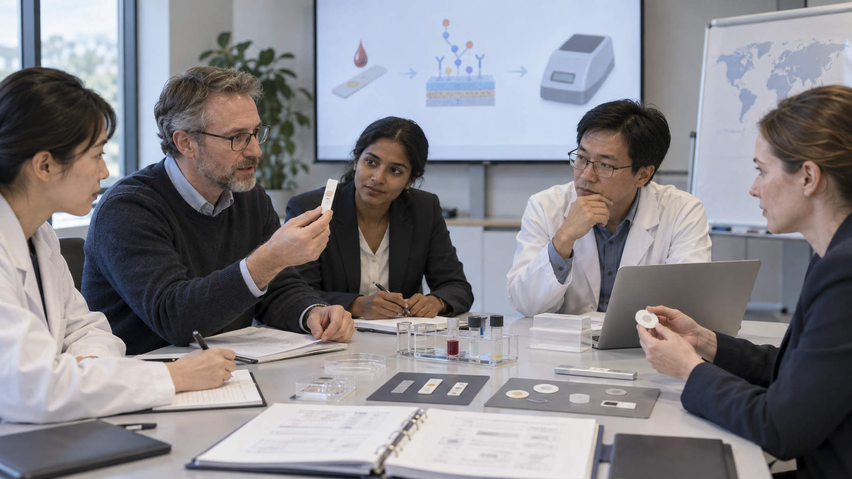 Conceptual image of the institution's biosensor-related work