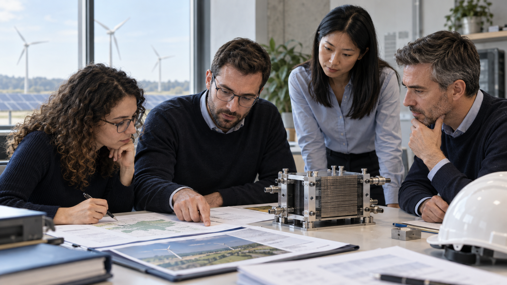 Conceptual image of European Commission's hydrogen-energy-related work