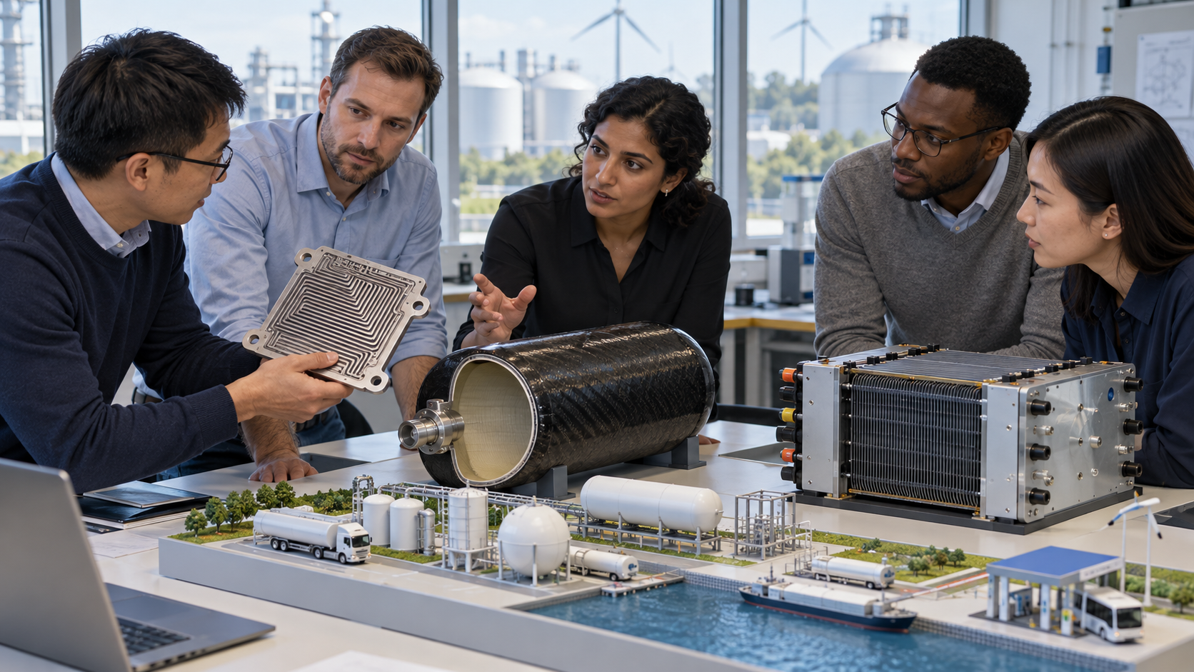 Conceptual image of Hydrogen Council's hydrogen-energy-related work