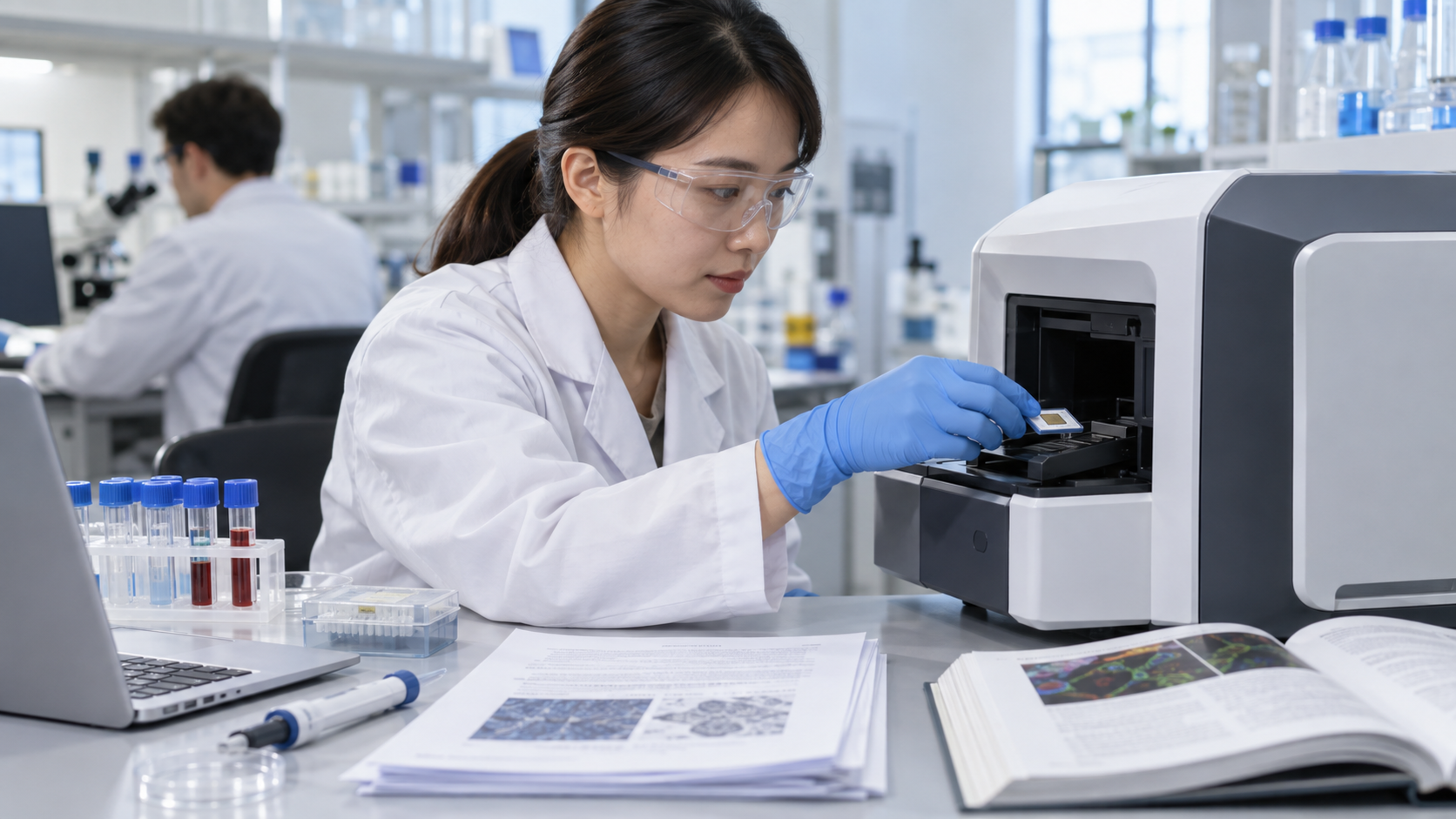 Conceptual image of the institution's biosensor-related work