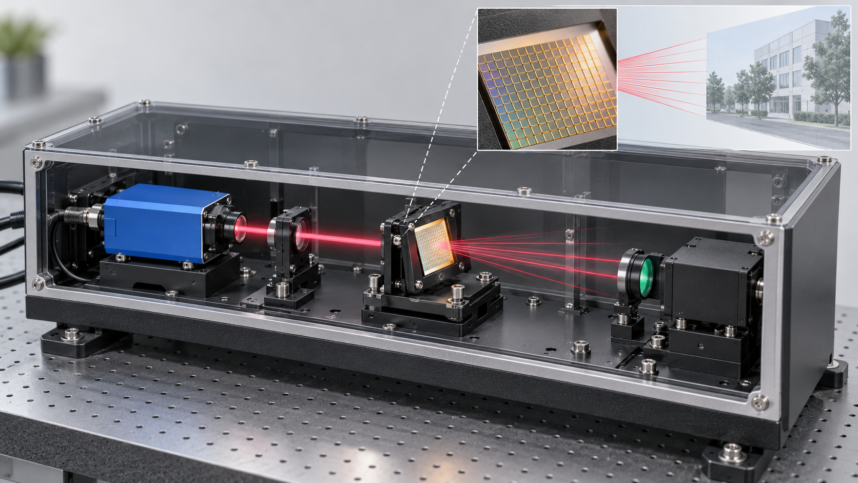 A planar control chip is distinguished from source and receiver