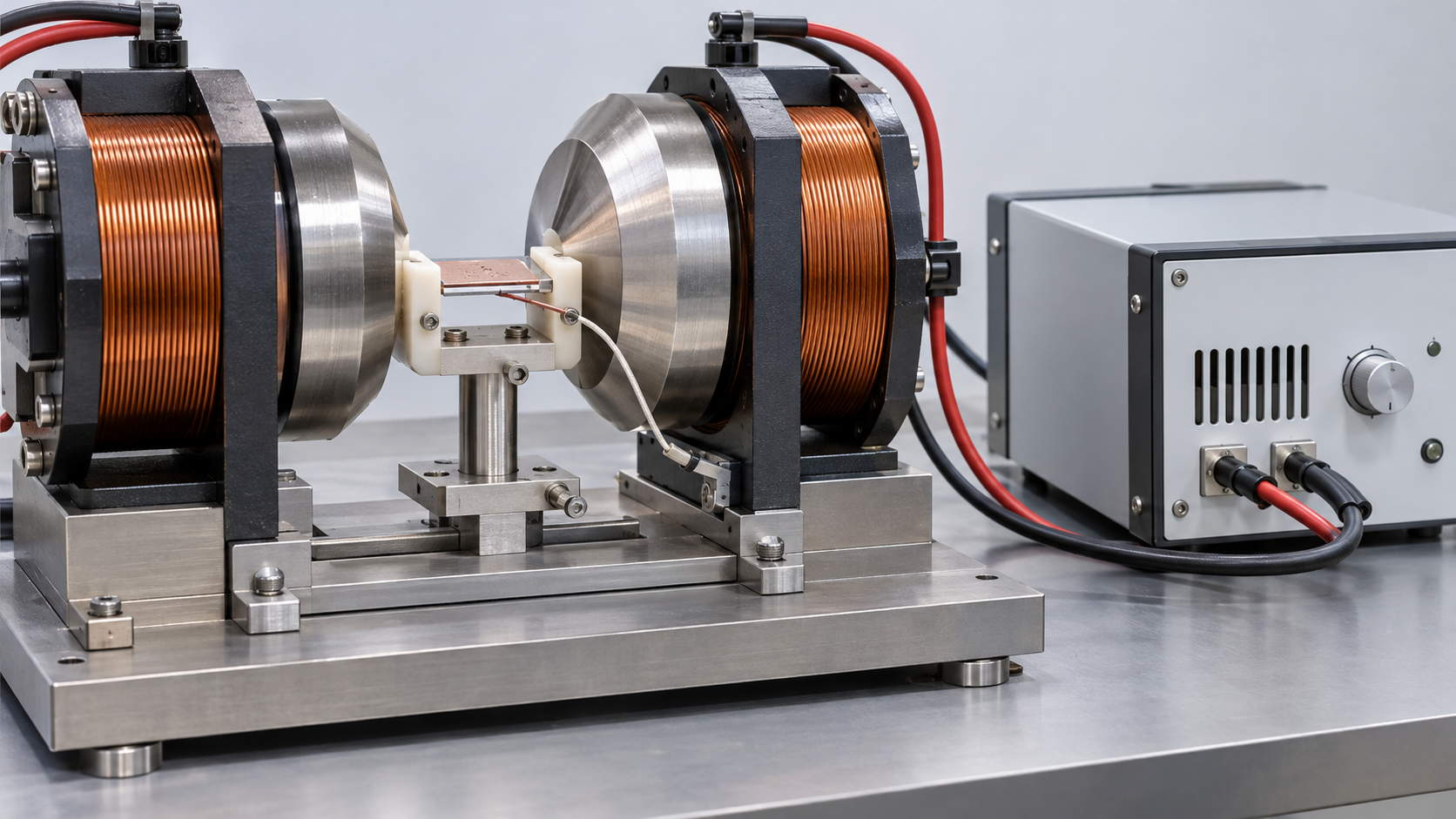 Temperature response is measured while changing magnetic field