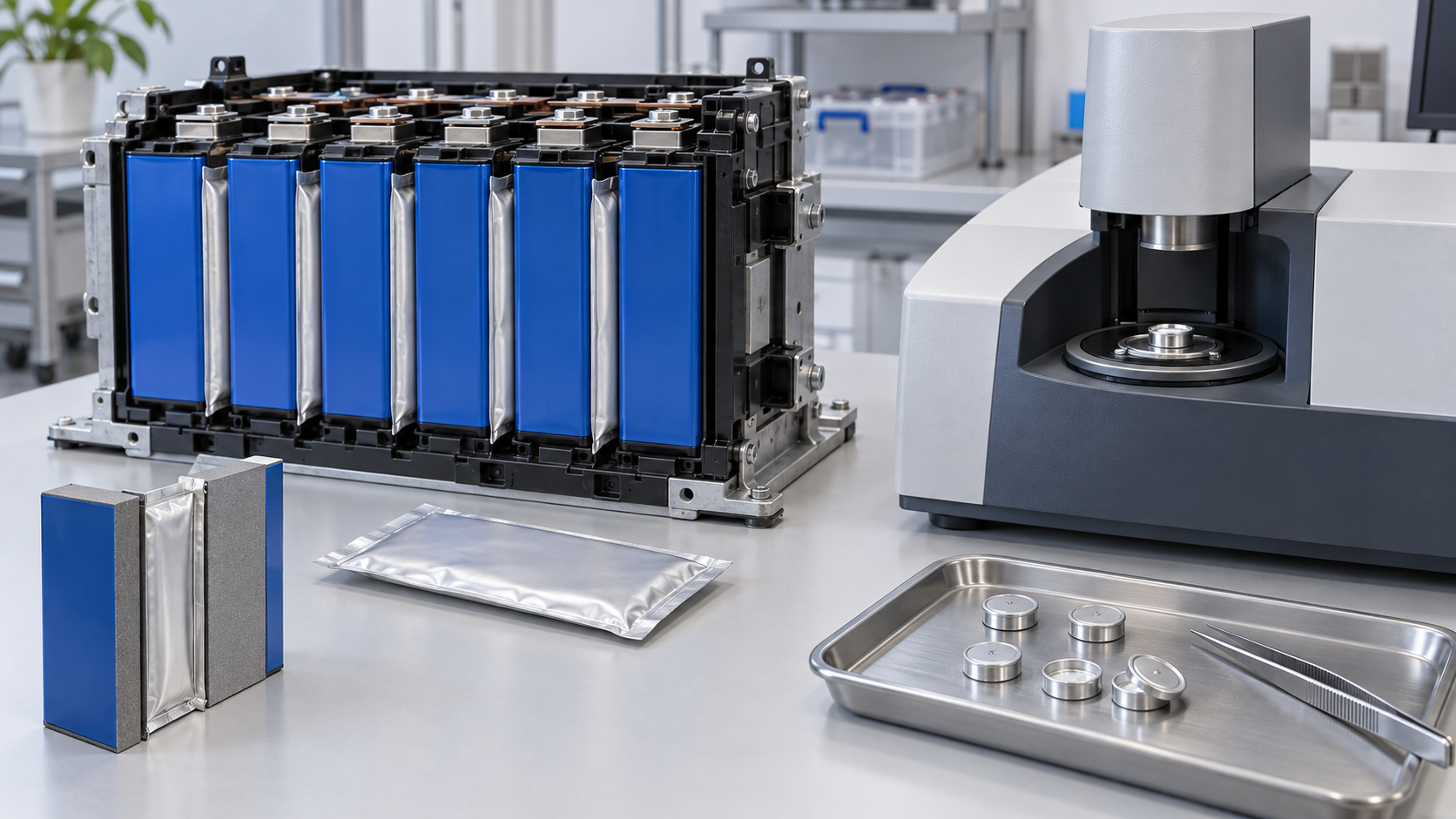Encapsulated material between cells is separated from DSC testing of tiny samples