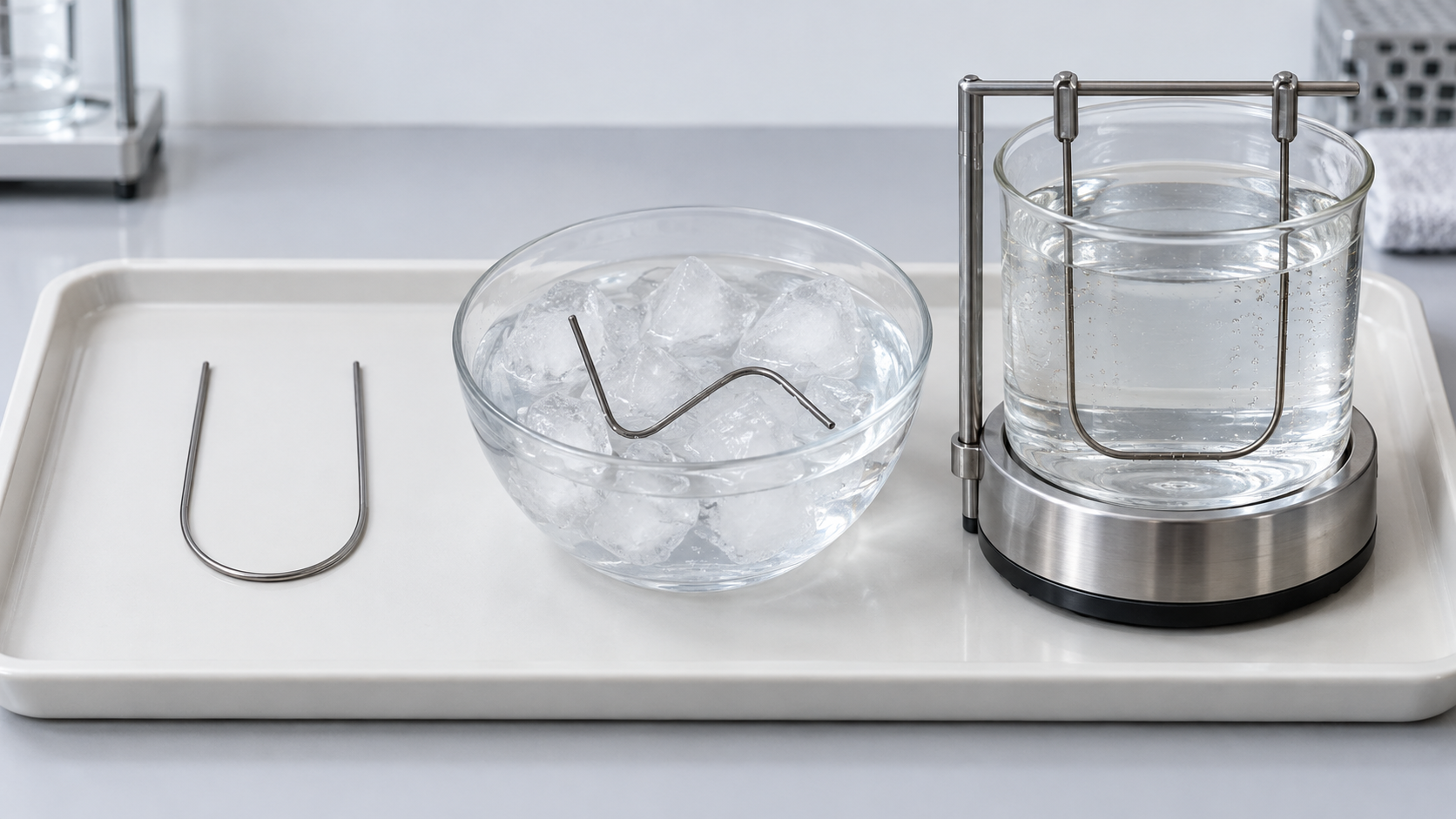 A deformed wire returns to its memorized shape on heating
