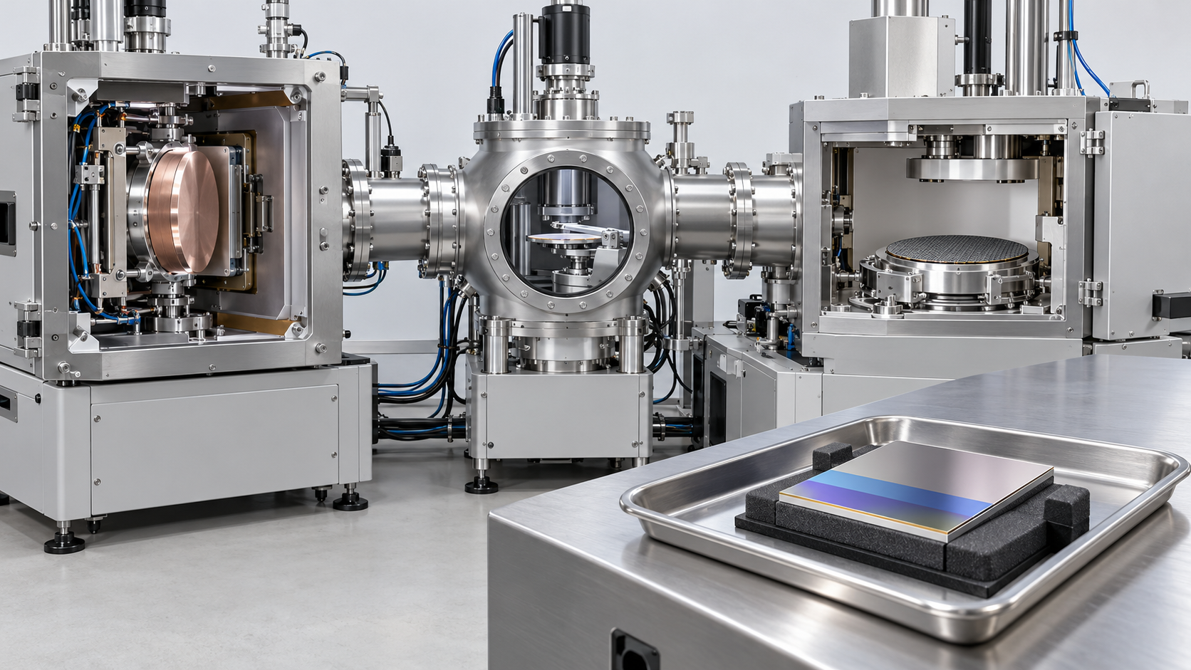 A thin-film deposition tool builds magnetic layers and interfaces sequentially