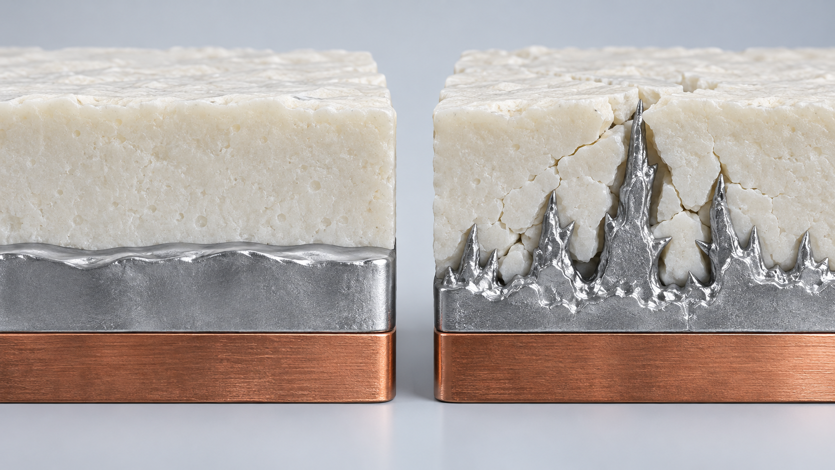 Left: smooth deposition