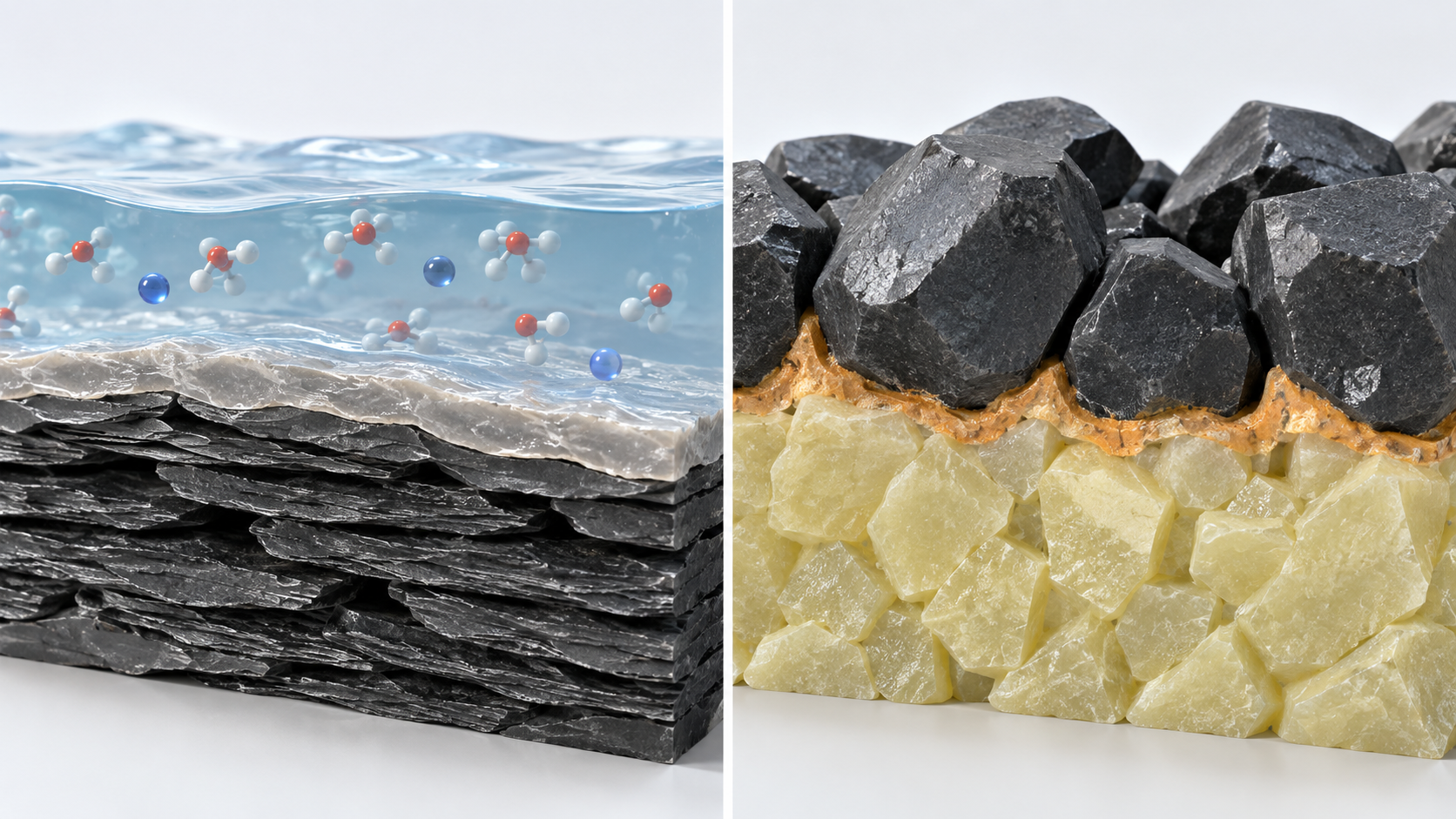 Left: SEI protecting a liquid-electrolyte anode