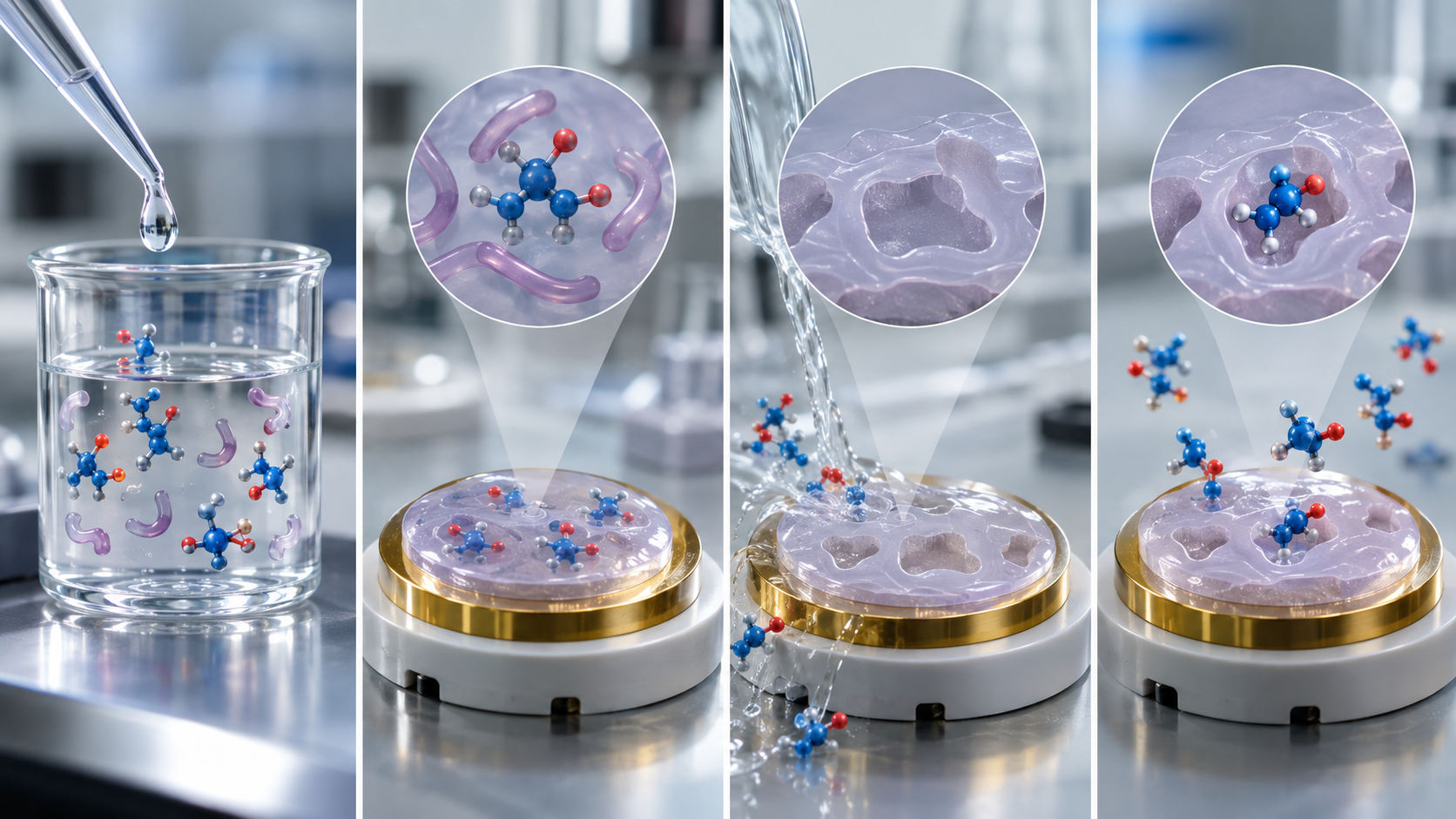 Conceptual illustration of molecularly imprinted polymers
