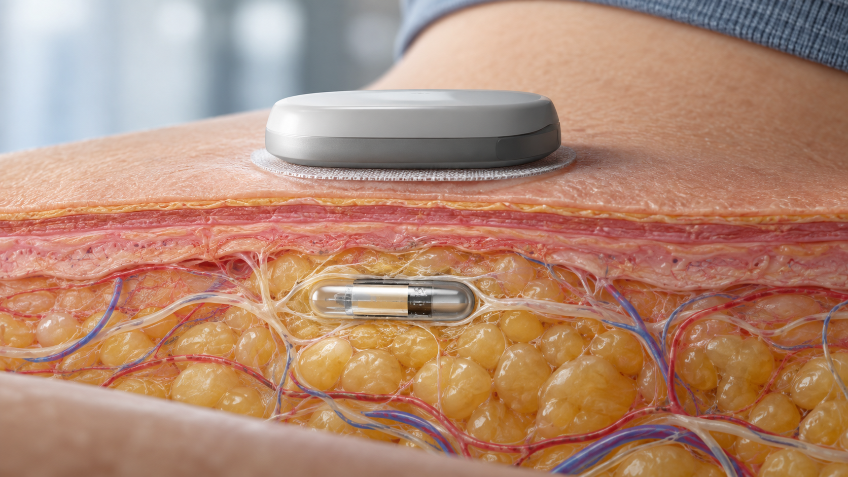 Conceptual illustration of implantable sensors