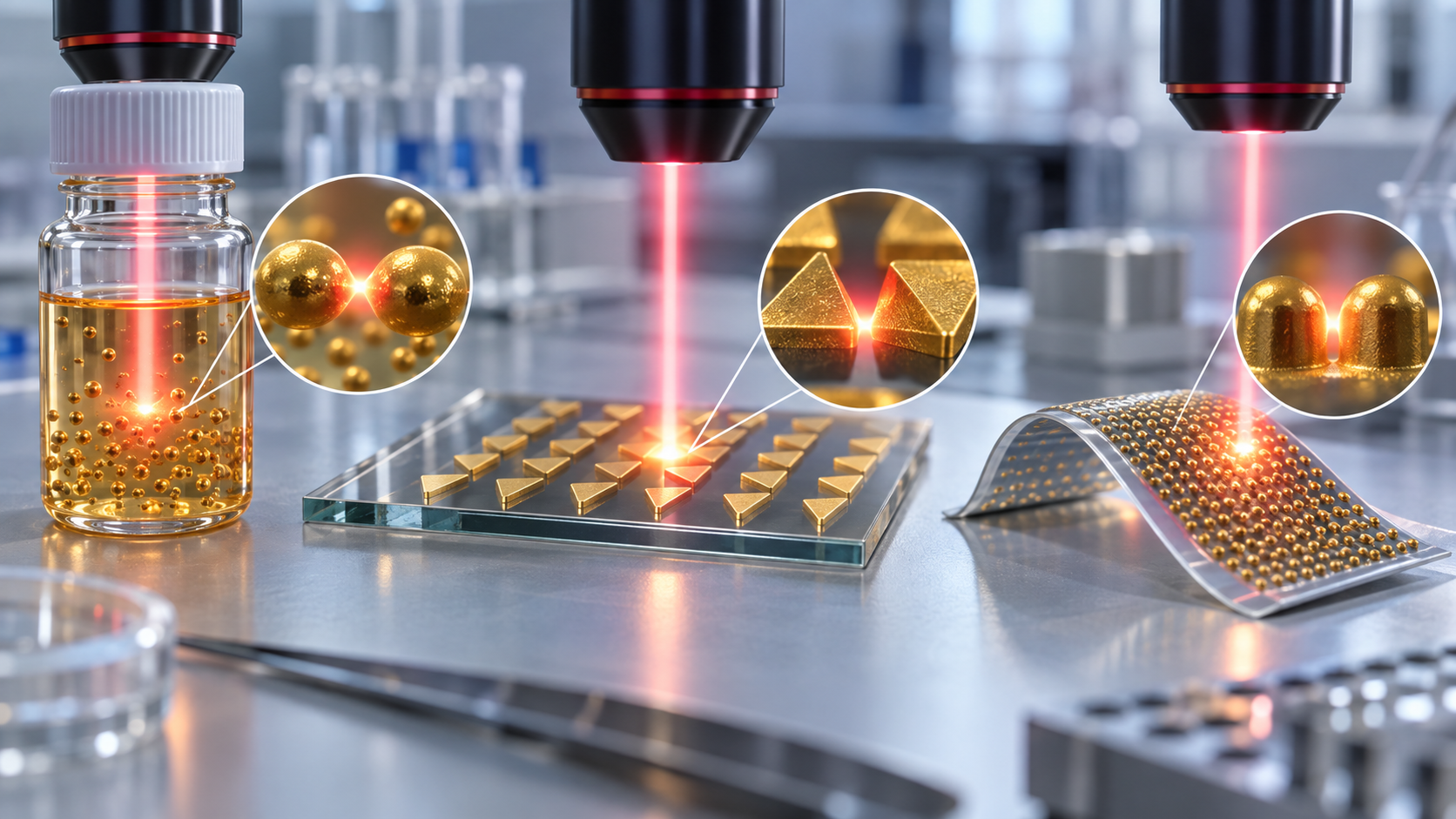 Conceptual illustration of Raman spectroscopy and SERS