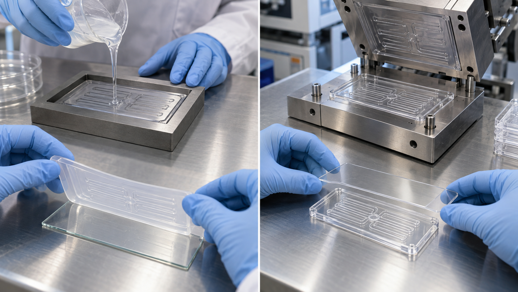Conceptual image of the Lab-on-a-Chip mechanism