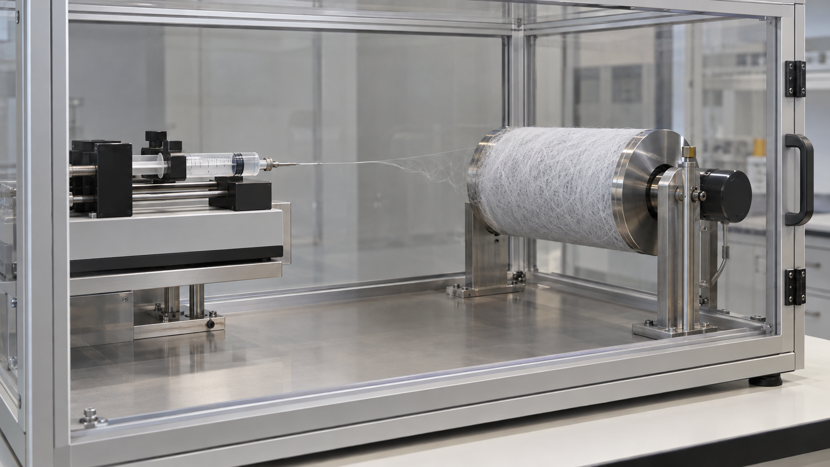 Educational illustration: Nanofibers and Electrospinning Explained
