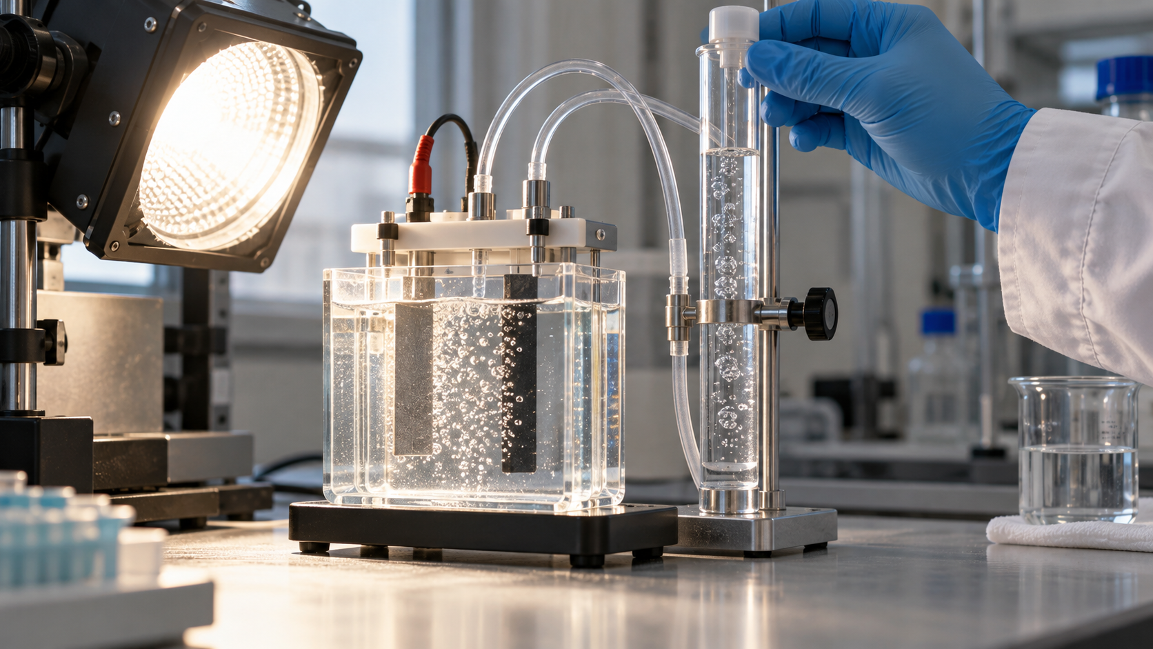 Conceptual hero image for Photoelectrochemical Cells