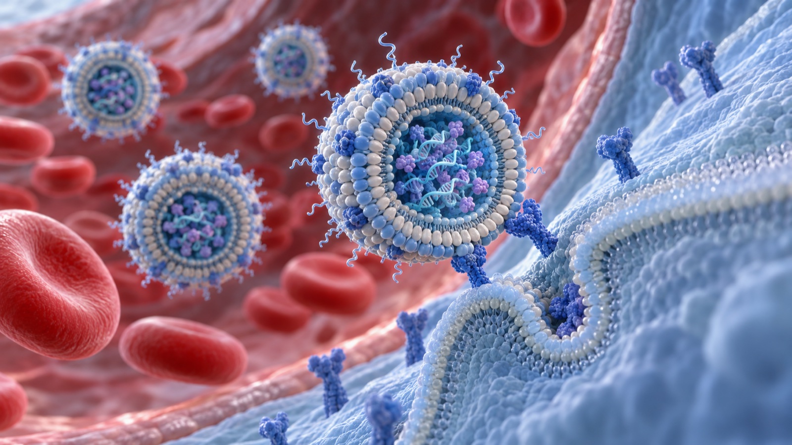 ImageGen educational illustration of targeted drug delivery to tissue