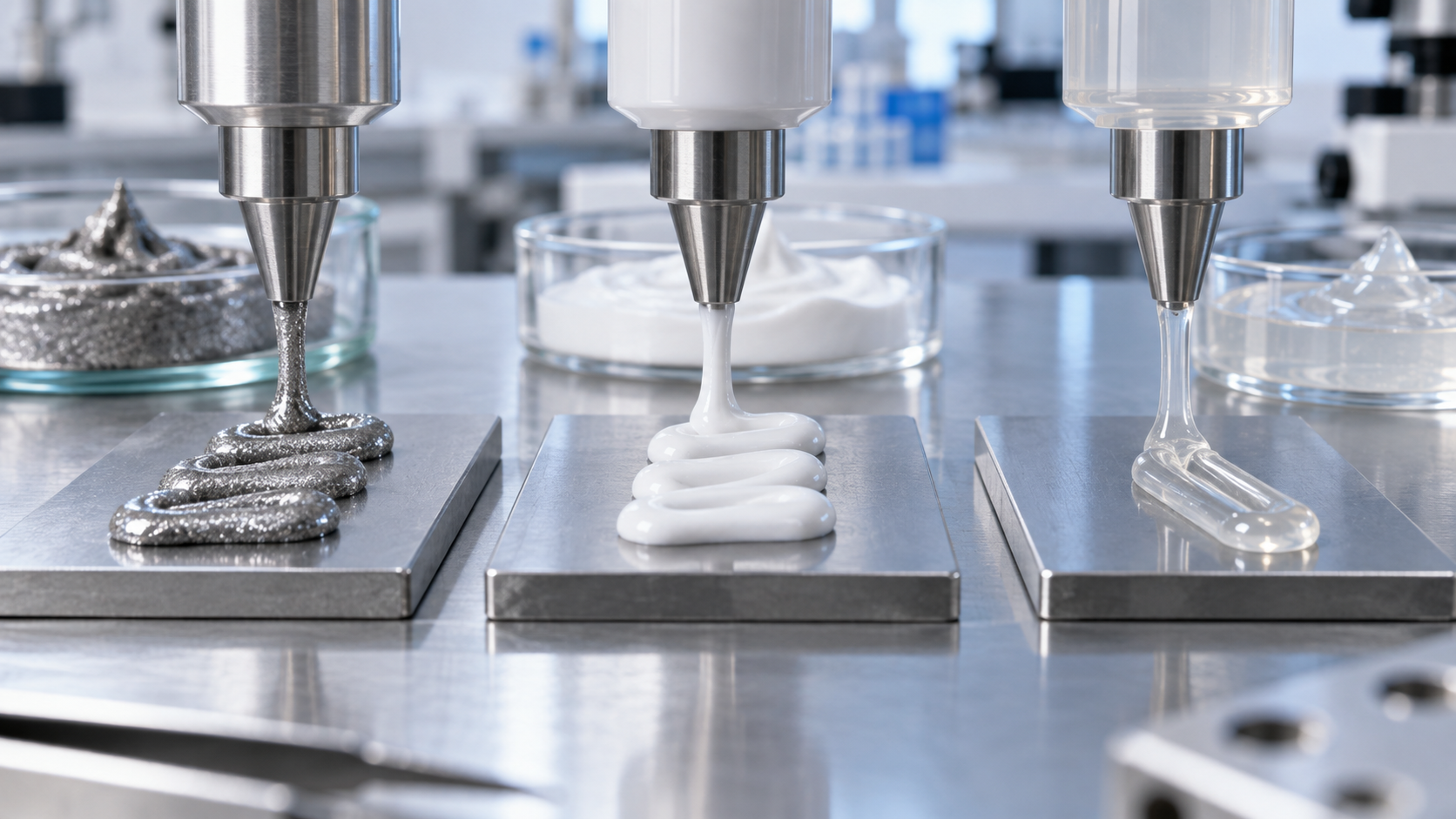Hero image: an assembly line dispensing and printing paste onto boards