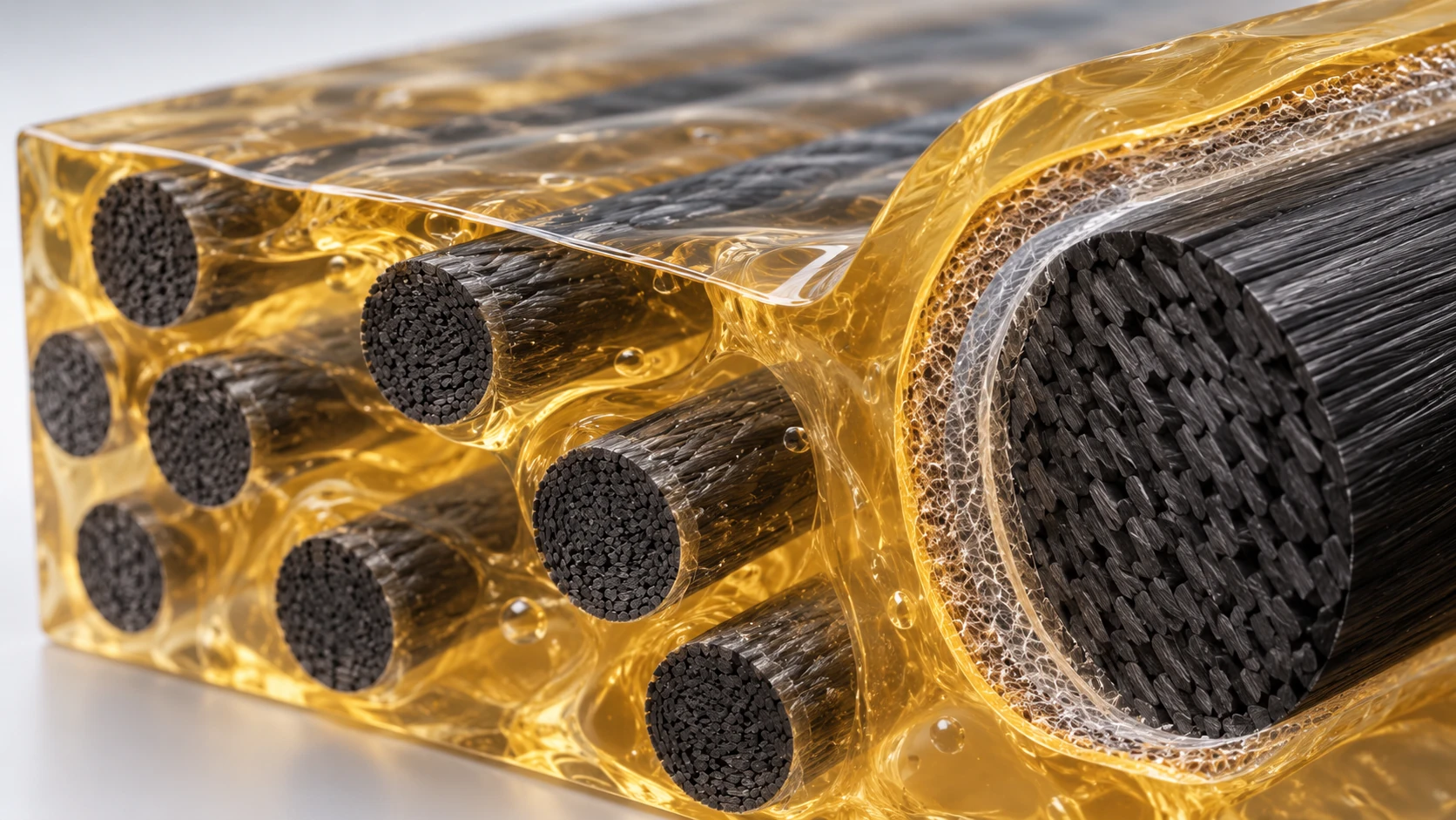 Conceptual diagram of the fibre-resin interface and sizing